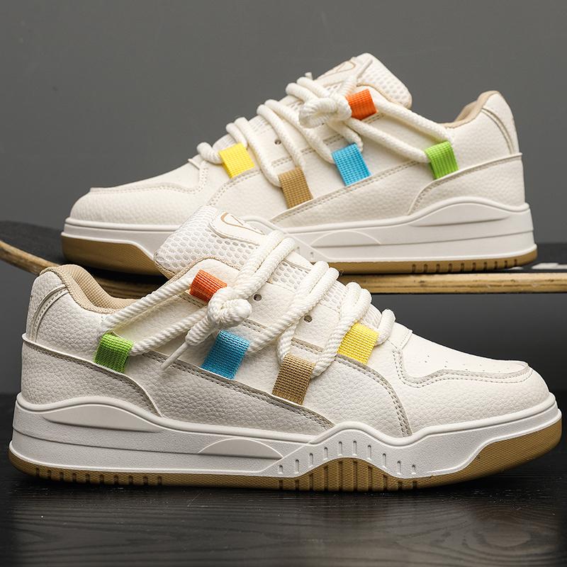2024 Новые осенние и зимние спортивные кроссовки для отдыха на природе зеленого цвета с креативным дизайном шнуровки, многоцветные универсальные мужские туфли