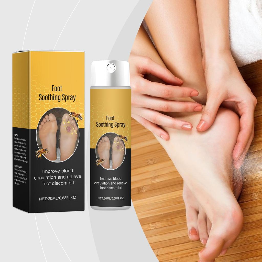 Спрей для ухода за ногами и успокаивающий спрей Мягко увлажняет и ухаживает за кожей ног, массирует подошву стопы, устраняя дискомфорт 20 мл