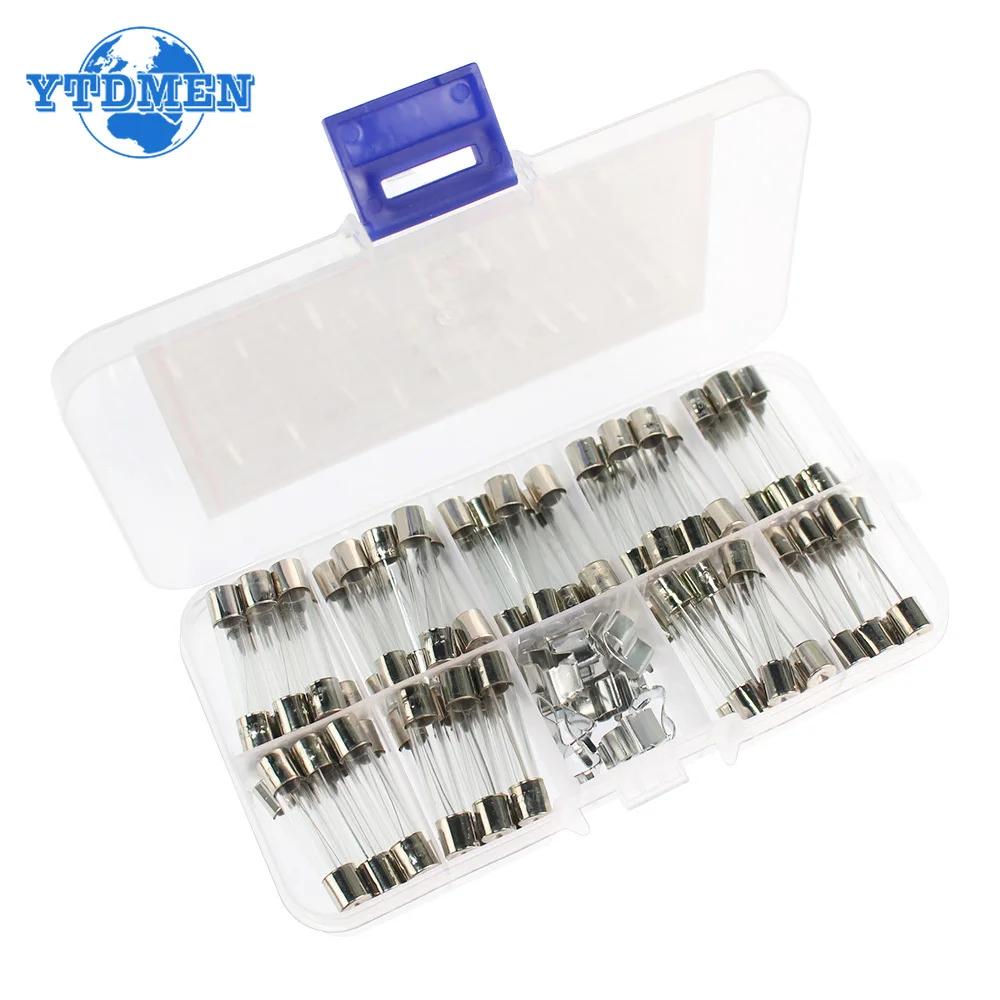 Набор предохранителей-трубок из стекла быстрого действия, 72 шт., 6x30 мм, стеклянные предохранители быстрого действия 250 В 0,5 А-30 А