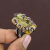 Шмель Яшма Ручная Работа Медная Проволока Оплетка Ювелирное Кольцо Размер 9 J6P41