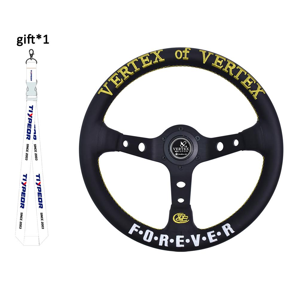 Vertex 320MM Спортивный руль со звездной вышивкой, золотая проводка, универсальный модифицированный руль с Forever