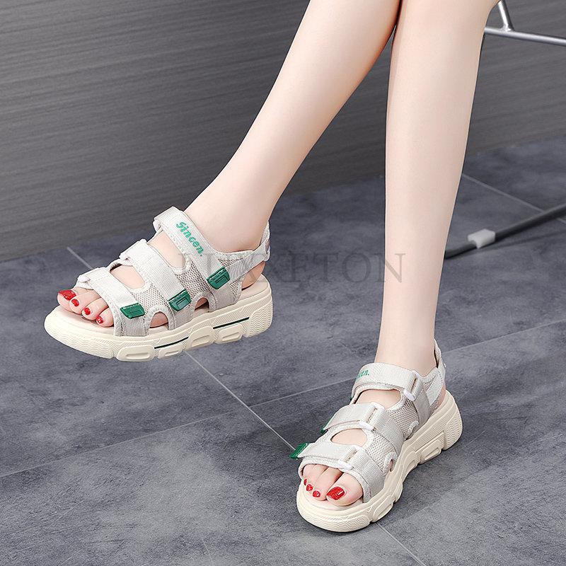 Platform Sandals for Women Summer The New Flat Student Casual Sports Roman Beach Shoes for Women