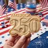 Памятный тематический орнамент 250-летие Печенье с 3D глубокой рельефной текстурой Коллекционный 1776-2026 Украшения Идеальный подарок на День независимости
