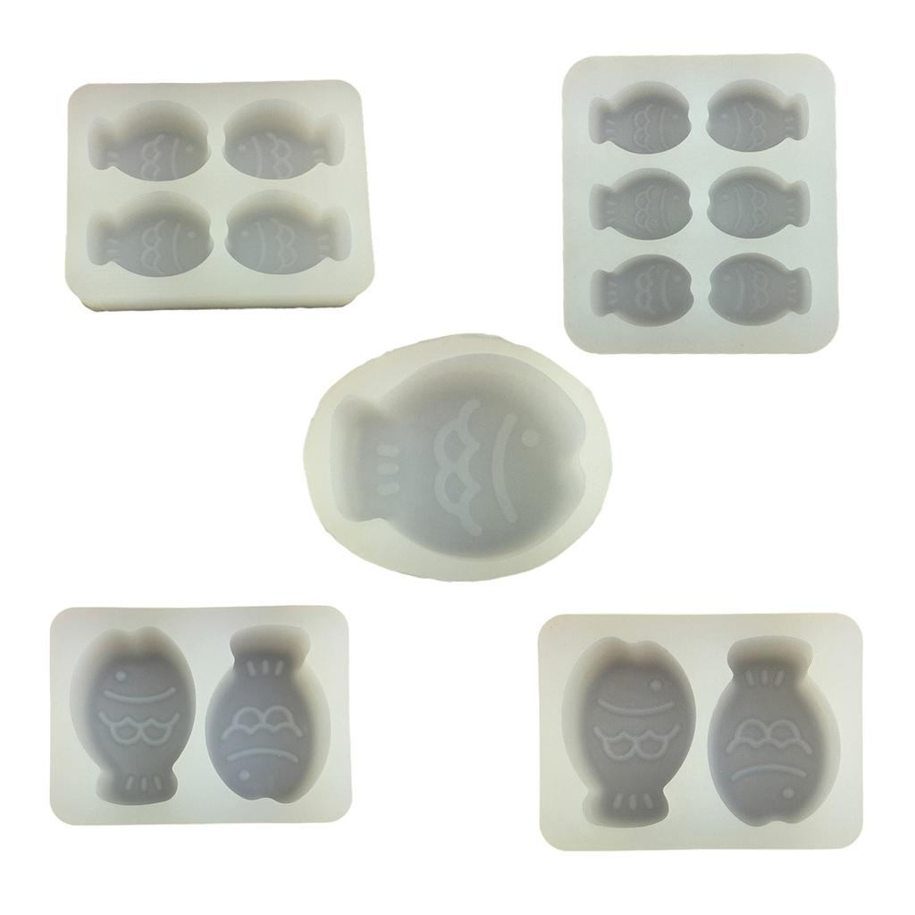 Silicone Fondant Molds Candy Molds Fish Shaped Silicone Molds DIY Baking Supplies Baking Molds Suitable for Clay Crafts