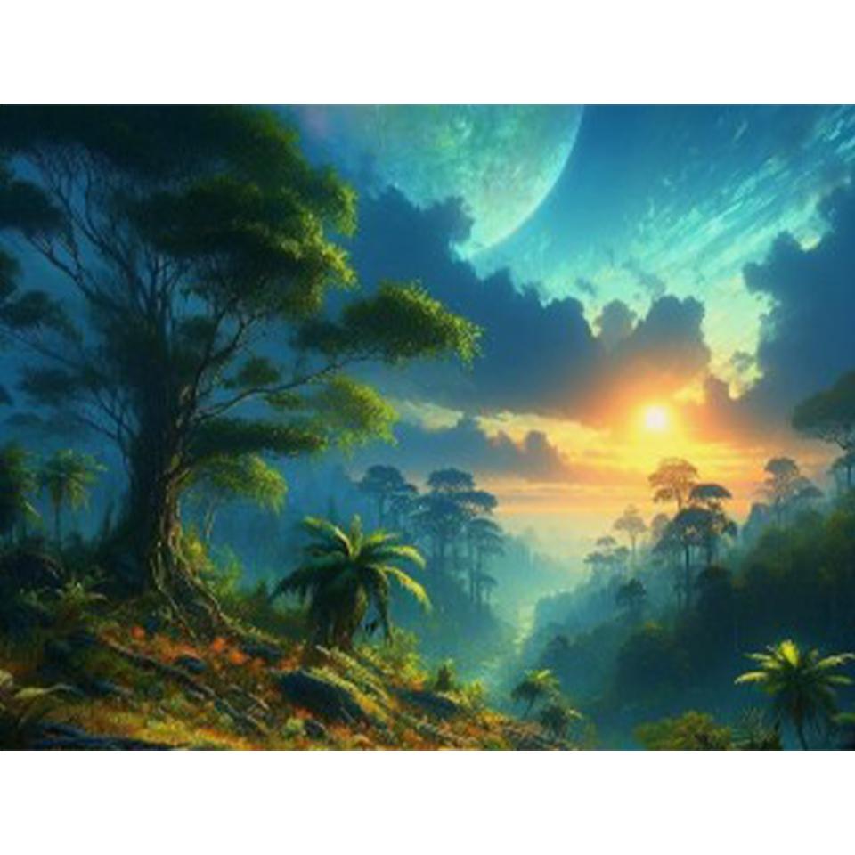 Landscape Diamond 5DDIY Painting Landscape Diamond Embroidery Forest Bridge Landscape Cross Embroidery Picture Home Decoration