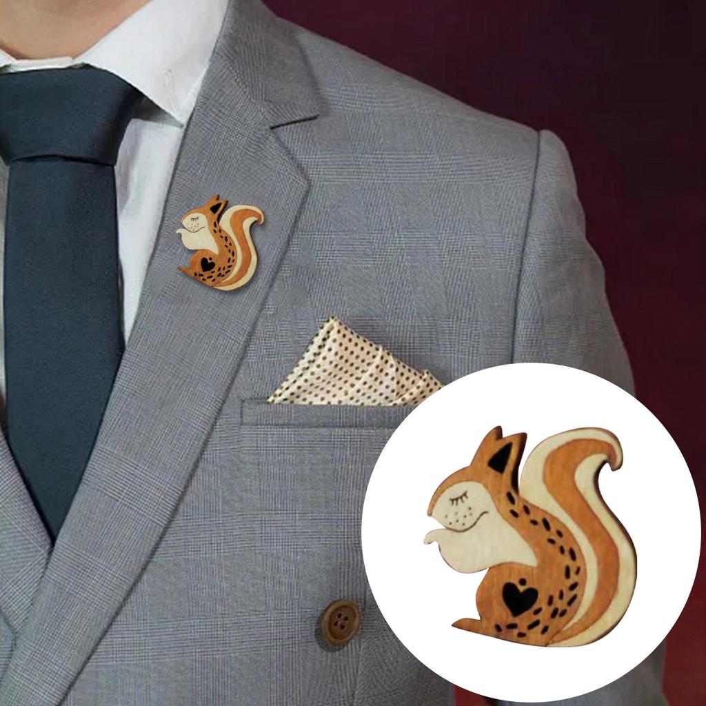 1 шт. деревянная брошь с резьбой в виде животного, булавка, деревянная брошь с мультяшным животным, креативная женская брошь в стиле ретро, ​​зажим для шали, подарок для девочки для свитера