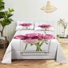 Pink Floral Bed Sheet Set Pillowcase Bedding Linens Cover Flower Queen King Twin Full Size for Single Double Bed Soft Thin
