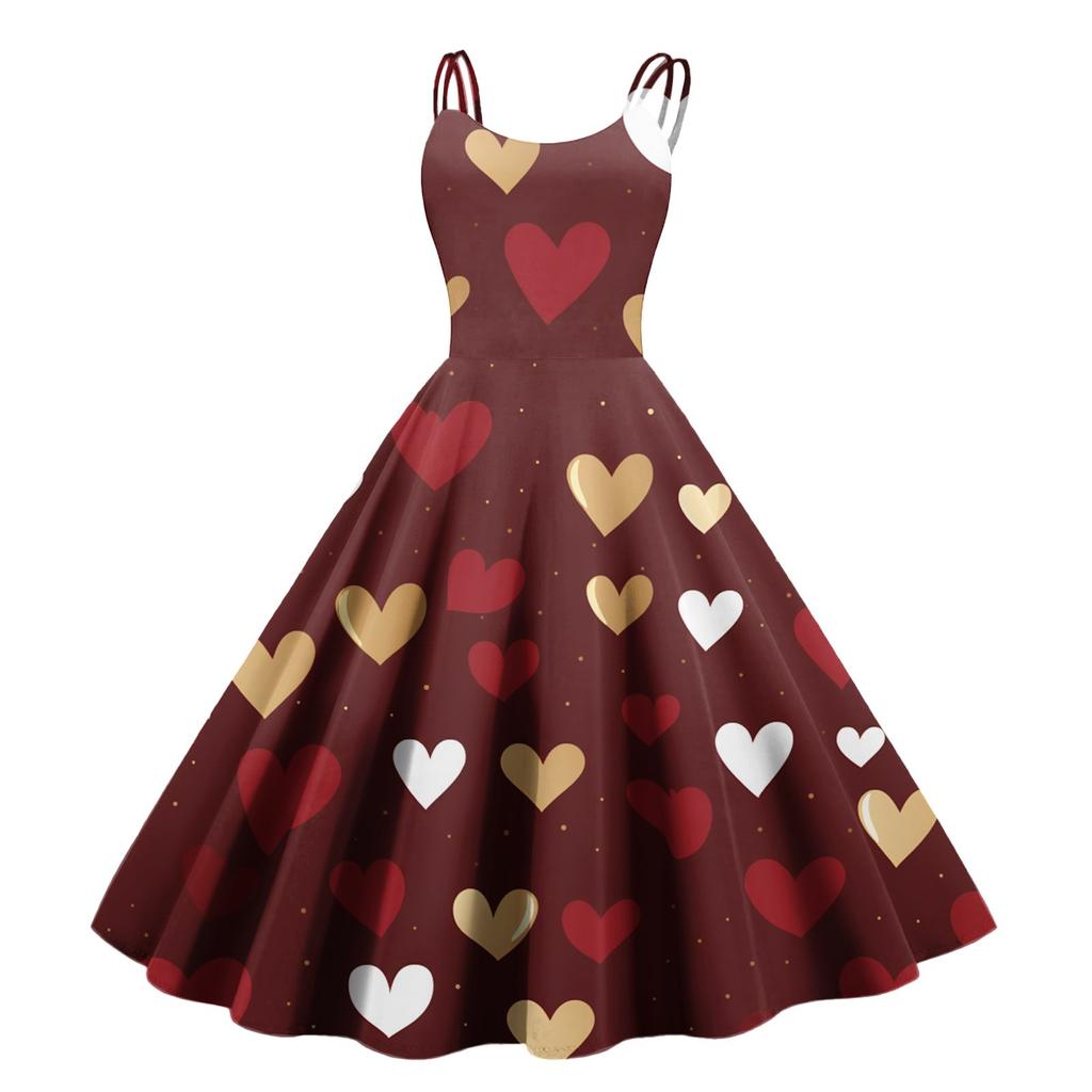 Женское повседневное модное платье с принтом в стиле ретро с открытыми плечами в стиле панк в стиле ретро