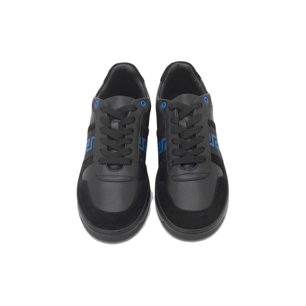 VERSACE Leather Low Top Sneaker Black Blue Men's 1011938-1A08931_2BB60