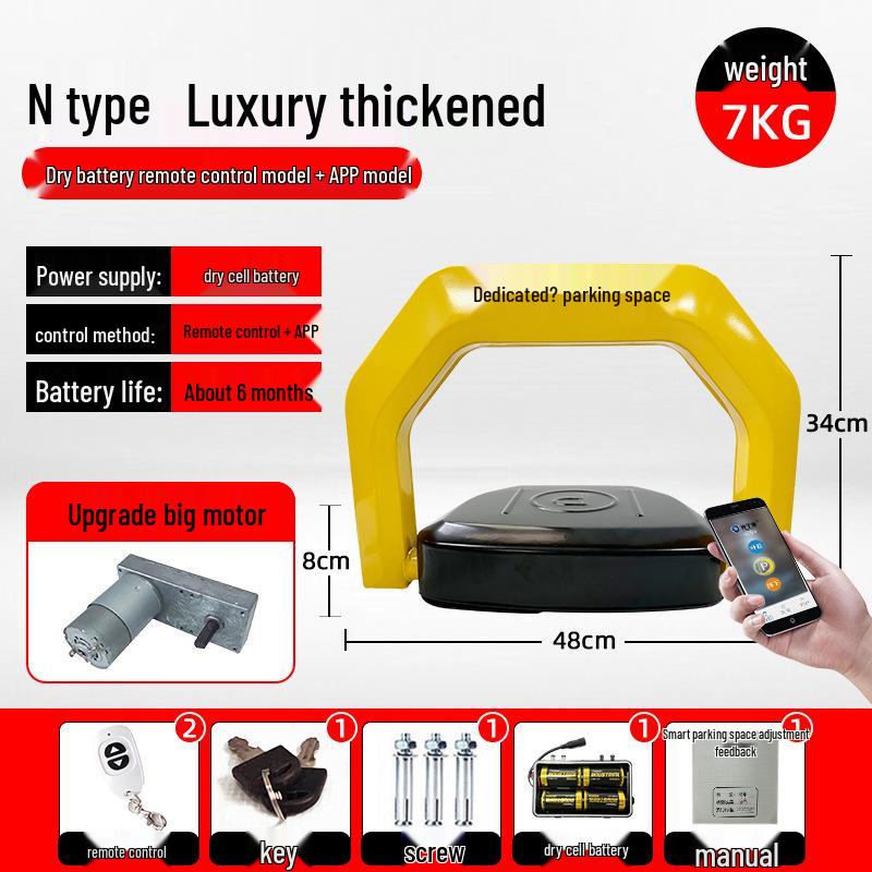 Smart Bluetooth-Enabled Waterproof Parking Space Lock with Remote Control and Sensor