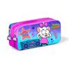 Kral Şakir Pink Blue Glittery Two Compartment Pencil Bag 32186