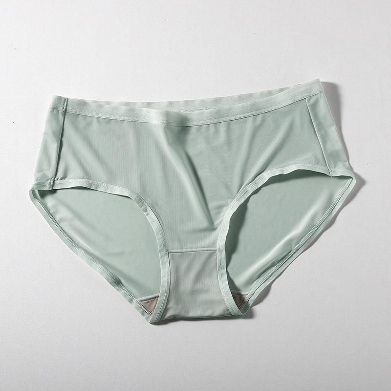 Ladies Spring and Summer Ice Silk Breathable Comfortable Quick Dry Anti Bacteria Waist Triangle Briefs