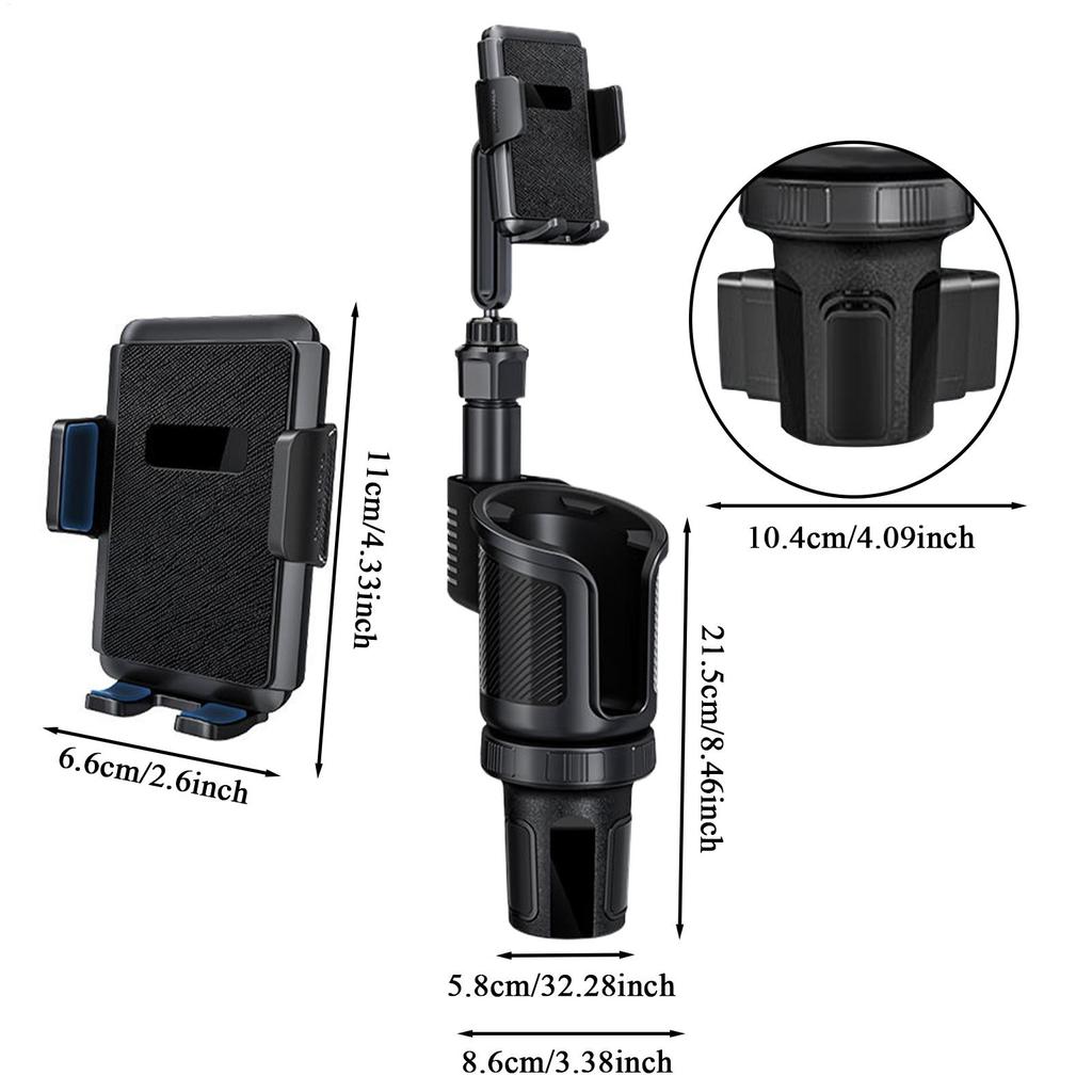 Подстаканник для автомобиля 2 в 1 расширитель для напитков с подставкой для телефона вращение на 360 градусов противоскользящий держатель для бутылки с водой для автомобиля грузовика