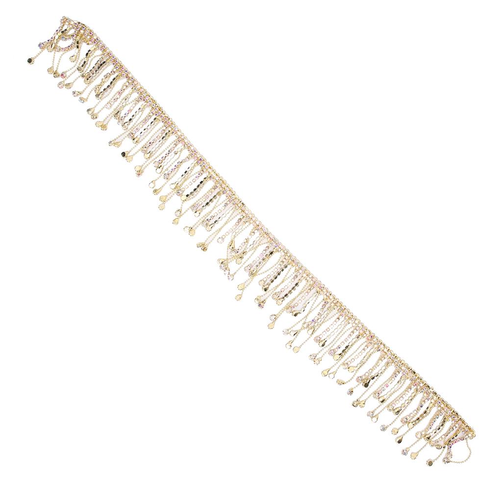 Rhinestone Tassel Chain Fringe Bridal Applique Trim Crystal Clothing Bag Decoration