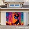 1pc Oversized Dia de los Muertos banner - Background with Sugar Skull woman, Halloween Grand Party decoration