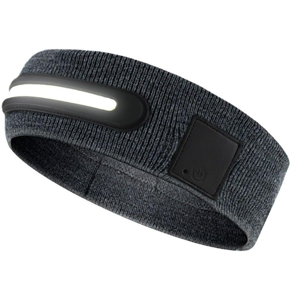 USB Luminous Running Hat Elastic Sports Light Head Hat Unisex LED Light Headband Exercise