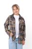 Kids Warm Unisex Plaid Shirt with Brushed Fleece Lining, Demi-season 6417-090-1 HC