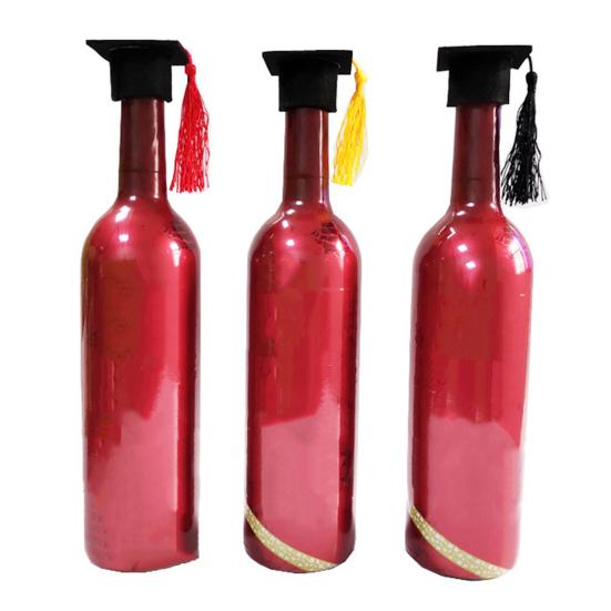 25 шт. мини-шапочек для выпускников, фетровая маленькая шляпа доктора с золотыми кисточками, крышка для бутылки, кекс