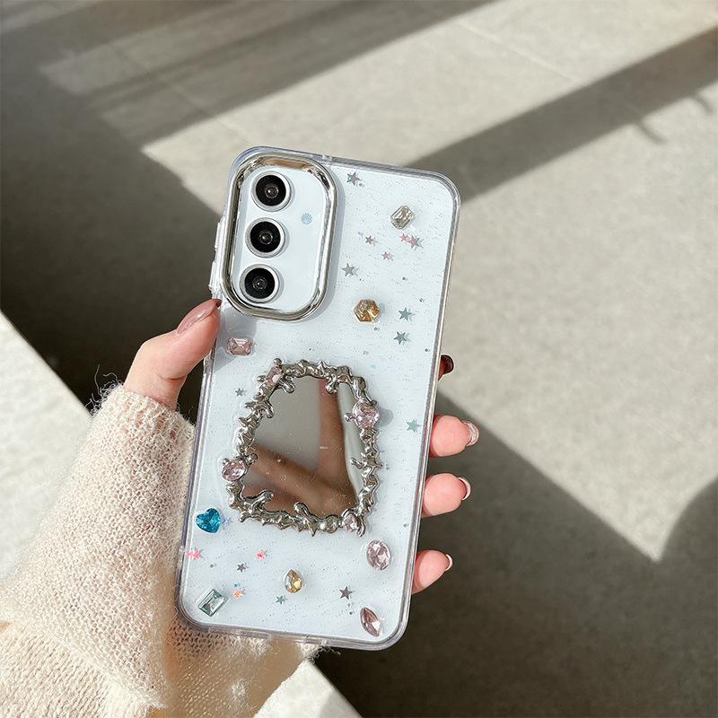 Подходит для Samsung S25Ultra Чехол для мобильного телефона Зеркальный Чехол-бабочка S24 Маленький Свежий A04S Женский A25 Мягкий