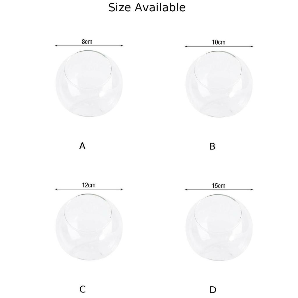 1pcs Micro Landscape Glass Vase Succulent Plant Terrarium Container Flower Pots