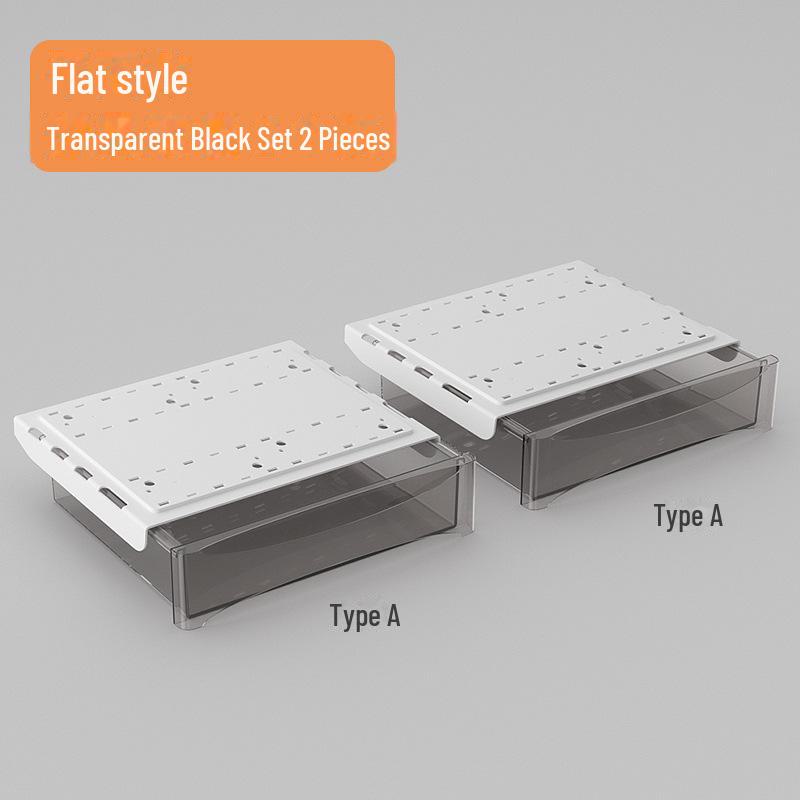 Punch-Free Under-Desk Invisible Storage Drawer for Desk Organization and Stationery