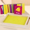 1 Set Kids Sand Tray Toy with Cards Pen Letter Number Animal Preschool Learning Sand Writing Drawing Wooden Board Educational Toy