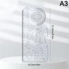 1Pcs Multi Functional 360 ° Movable Geometric Drawing Ruler For Primary School Mathematics Students Portable Transparent 3D Flat