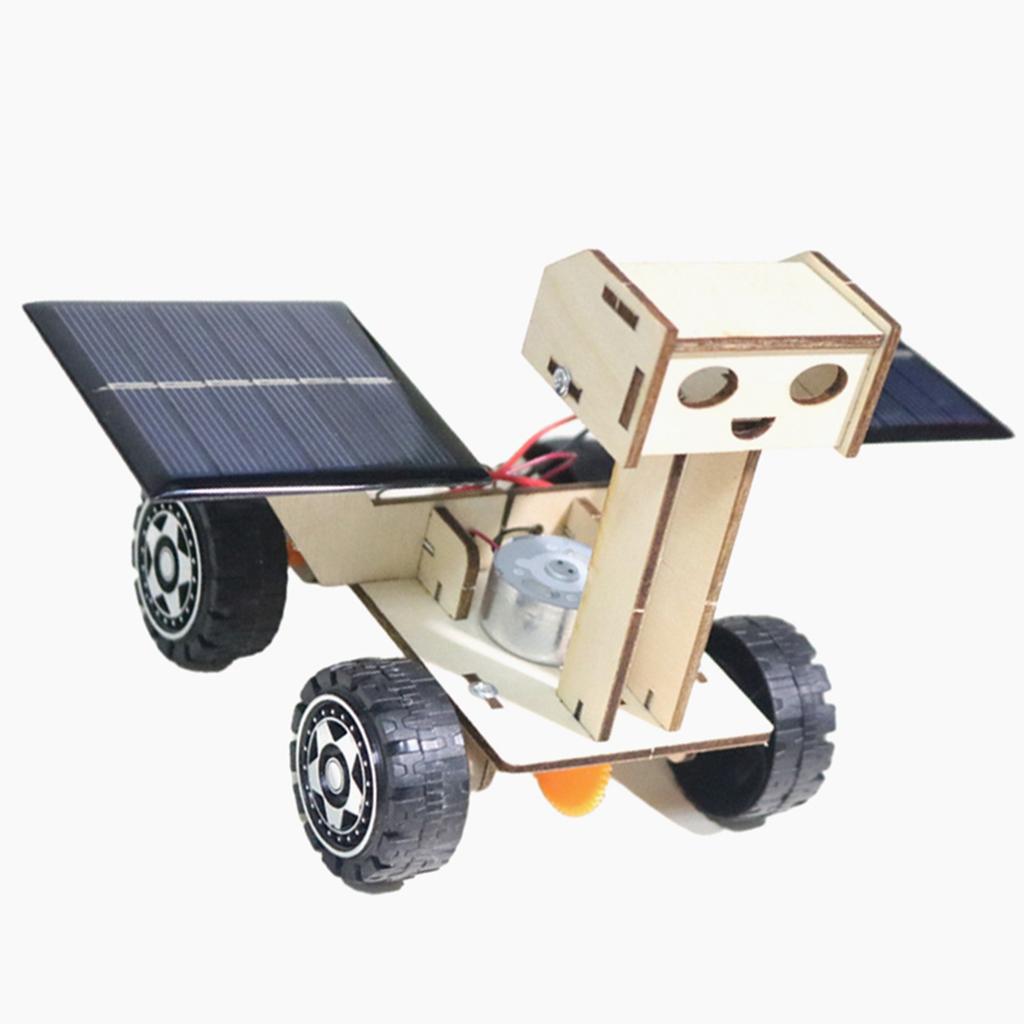 Игрушка-головоломка на солнечной энергии Lunar Rover, деревянная модель автомобиля, комплект для самостоятельного научного эксперимента