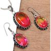 Tourmaline Set Gemstone Gift Wedding Party Bi-Color Pendant,Earring,Ring