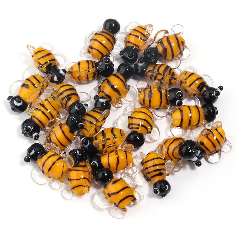 2-10pcs Colored Lampwork Beads Cartoon Crabs Shrimp Fish Animal Shapes Loose Beads For DIY Craft Jewelry Necklace Accessories
