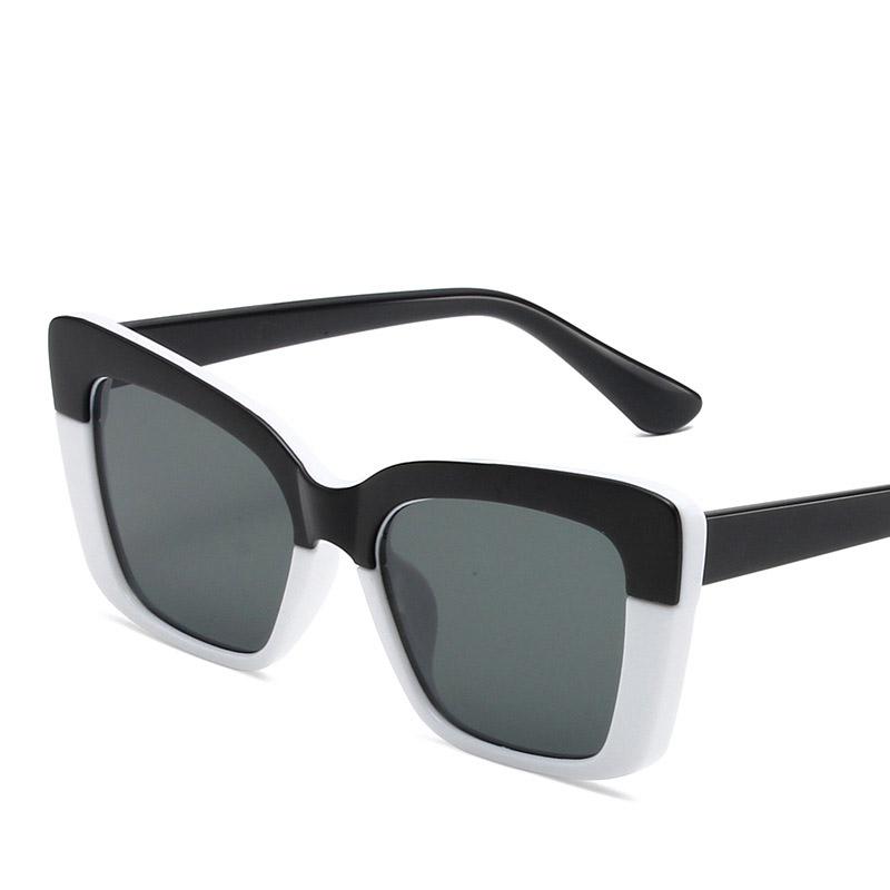 Non-polarized Sunglasses for Women Fashion Retro Cat-eye High-definition Fashionable Anti-blue Light Large Frame Casual Eyewear