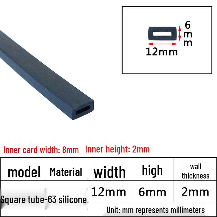 High-Temperature Resistant Silicone Square Tubing: Durable, Customizable, Aging-Resistant Rubber Sheath and Hollow Sealing Strip.