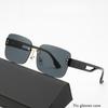 3PCS Rimless Sunglasses Gradient Lenses UV Protection Frameless Shades Vintage Korean Style Rectangular Sunglasses for Women Men