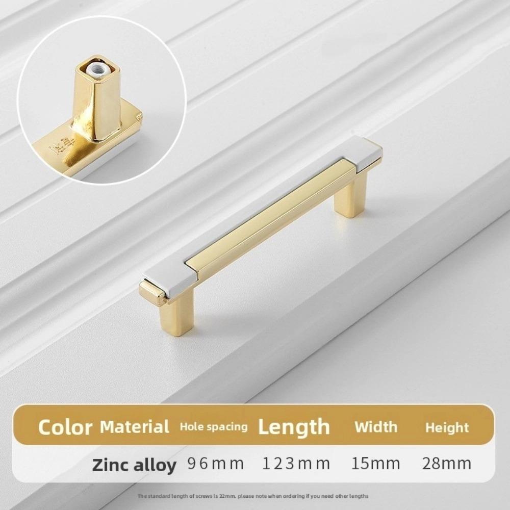 Zinc Alloy Cabinet Pull Double-colors Drawers Pull for Cupboard Dresser Closet