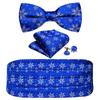 Barry.Wang Mens Cummerbund Belt and Bowtie Set Silk Pre Bow Tie Hanky Cufflink Set