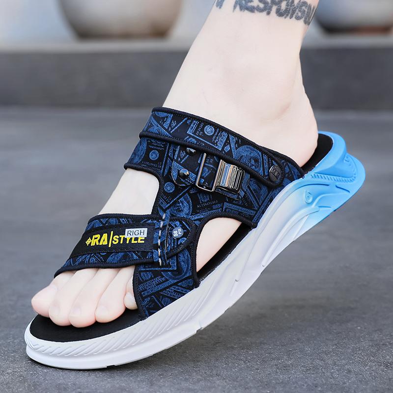 Модные мужские сандалии, тапочки без застежек, легкая удобная мужская обувь для отдыха на природе, высококачественные дизайнерские мокасины, повседневные пляжные мужские тапочки