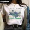 Hot Sale T Shirt Women Van Gogh Printed FeUnisex Unisex Tshirt Fashion Graphic T-Shirt Harajuku Korean Style Short Sleeves Clothes FeUnisex