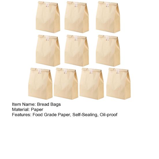 10 шт. пакеты для хлеба с прозрачным окном, пищевая бумага, герметичная, хорошая герметичность, устойчивая к разрыву, самозапечатывающаяся, маслостойкая, пакеты для упаковки закусок, кондитерских изделий