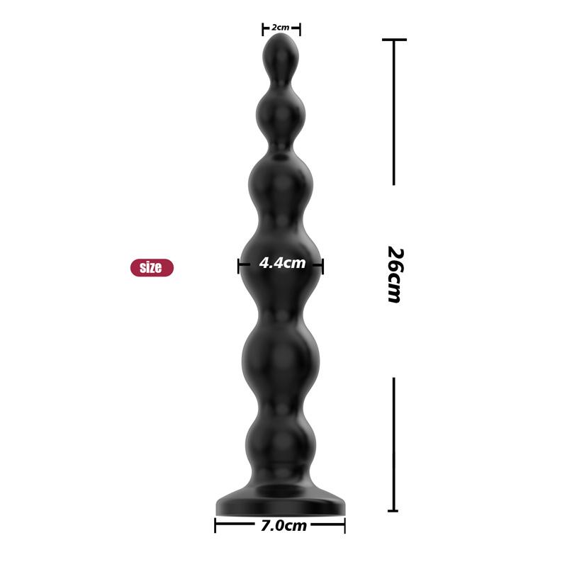 Vibrating Anal Beads Butt Plug Rechargeable Flexible Butt Plug Prostate Massager with 10 Vibration Modes Anal Toys for Men Women