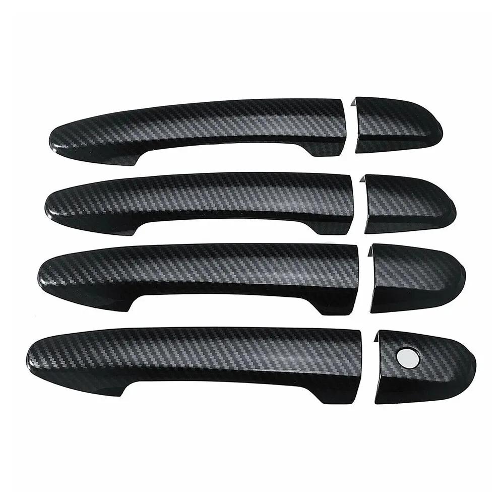 LHD For Mazda 2 3 6 CX3 CX5 2014 2015 2016 2017 2018 Car Smart Keyless Door Handle Cover Trim Carbon Fiber Accessories