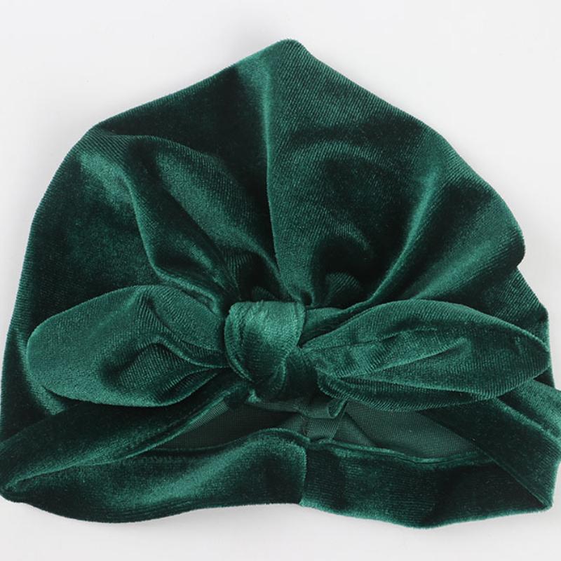 1 шт., золотая бархатная шапочка-тюрбан для младенцев, детей, новорожденный, стильная шапочка с узлом на ушах, головной убор, подарок на день рождения, реквизит для фотосъемки