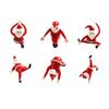 Glass Yogas Santa Figurines Christmas Home Decorations Christmas Santa Clauses Ornament for Fireplaces Tabletop Decors