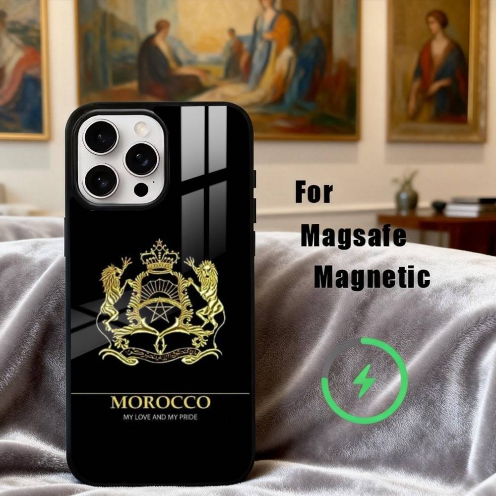 M-Maroc-C M-Morocco F-Flag Phone Case For iPhone17,16,15,14,13,12,11 Plus,Pro Max Magnetic For Magsafe Wireless Charging
