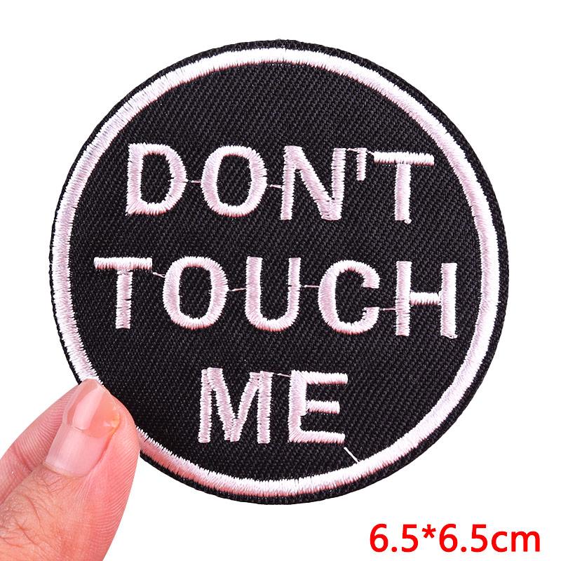 Personal Letter Slogan Embroidered Patches Jackets Jeans Backpack Embroidery DIY Iron On Patches For Clothing Sew Badges Sticker