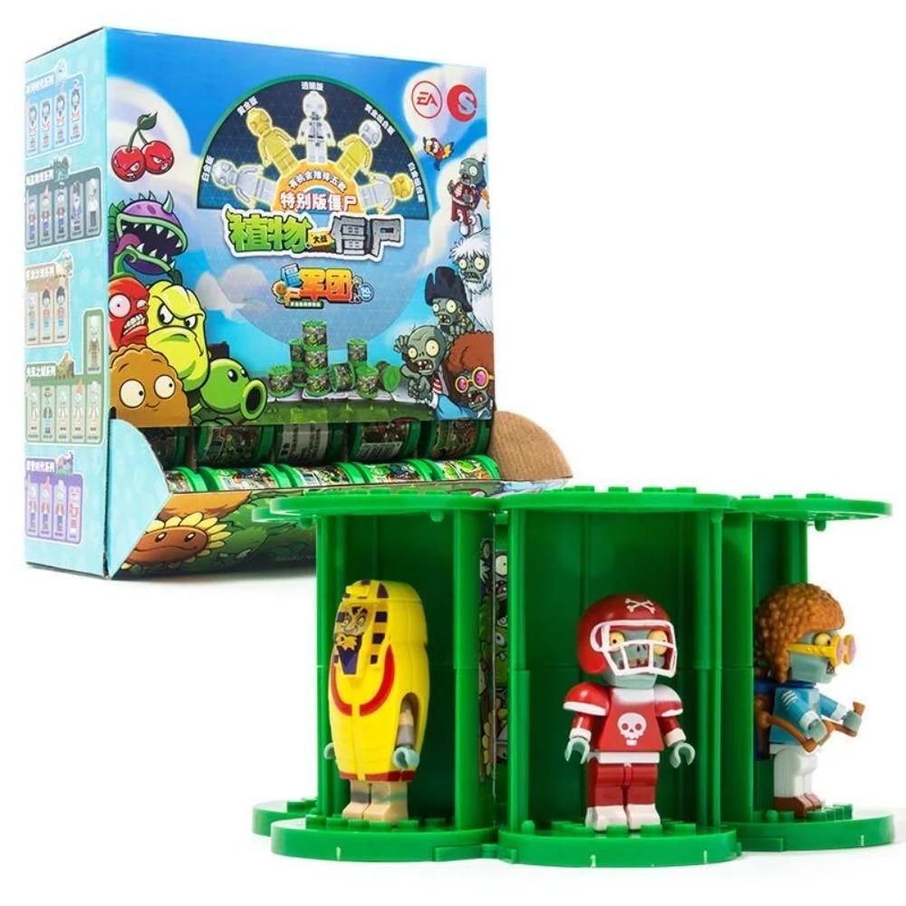 Растения против Зомби Строительные Блоки Игрушки PVZ Куклы Сборная Фигурка Модель Аниме Фигурки Действия Игрушечные Кубики Детские Подарки на День Рождения