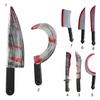 Decorative Bloody Axe Realistic Looking Eco-friendly Plastic Halloween Bloody Fake Machetes Toy for Home