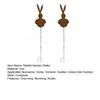 Easter Vintage Metal Rabbit Shaped Planter Garden Stake Rustic Bunny Silhouette Yard Decor with Patina Finish for Outdoor Garden Spring Flower Plants