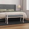 VidaXL Bench Dark Grey 110x45x60 Cm Fabric, Seat, Bench Seat, Indoor Bench, Entryway Bench, Bedroom Bench, 344437