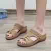 24 Новые модные персонализированные женские туфли большого размера 43 сандалии однотонные тапочки на платформе женские сандалии