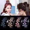 Expanding Hairpin Flowers Hair Clips Rhinestone Hairpins Bird Nest Twist Clip Crystal Hair Claw
